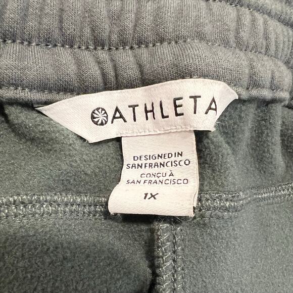 Athleta Women’s Green Cropped Wide Leg Pants Size 1X - Picture 6 of 6